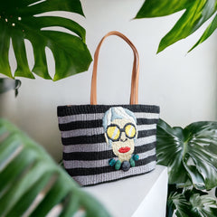 "Abuelita" Embroidered Abaca Tote