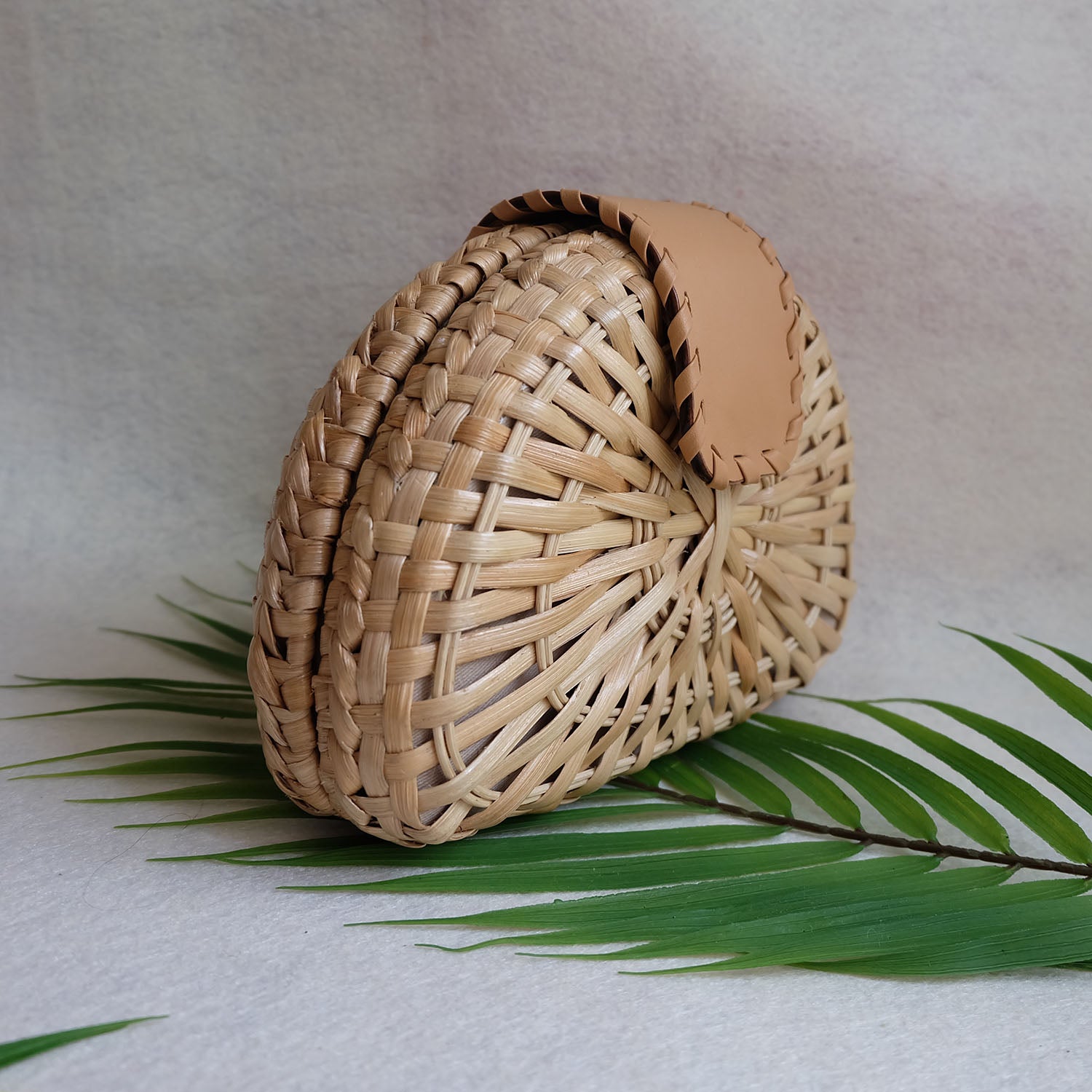 "Luna" Rattan Crossbody