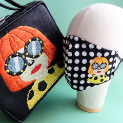 "YAYOI" Embroidered Square Rattan Bag