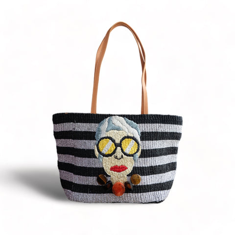 "Abuelita" Embroidered Abaca Tote