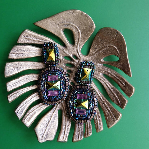 "Mari" Multicolor Beaded Earrings