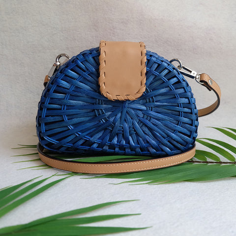 "Luna" Rattan Crossbody