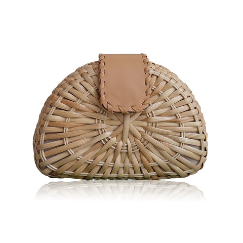 "Luna" Rattan Crossbody