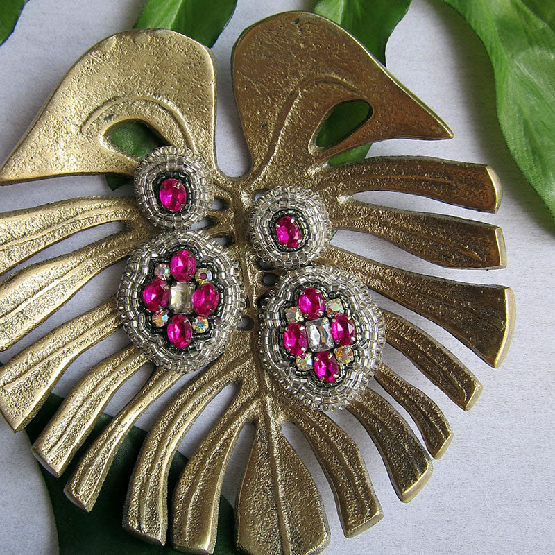 "Noemie" Magenta Earrings